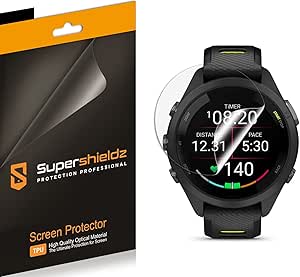 Supershieldz (3 Pack) Designed for Garmin Forerunner 265s Screen Protector, 0.12mm, High Definition Clear Shield (TPU)