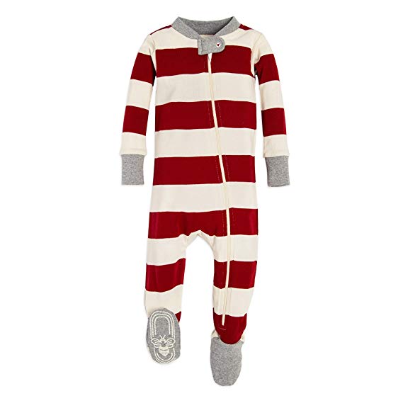 Burt's Bees Baby Baby Boy's Unisex Pajamas, Zip-Front Non-Slip Footed Sleeper Pjs, Organic Cotton