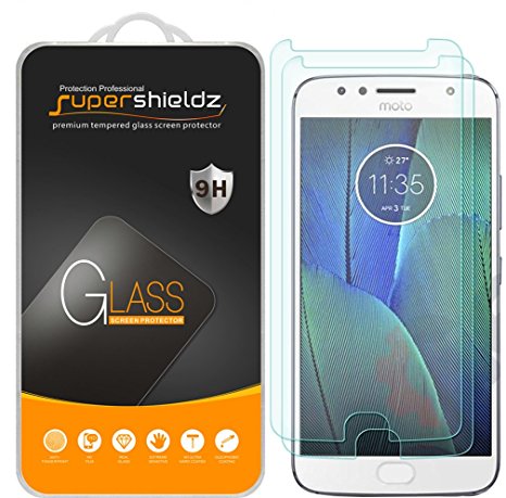 [2-Pack] Supershieldz For Motorola "Moto G5S Plus" Tempered Glass Screen Protector, Anti-Scratch, Anti-Fingerprint, Bubble Free, Lifetime Replacement Warranty