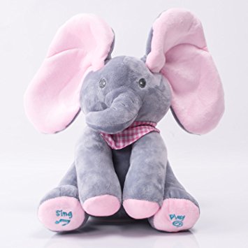 Soft Stuffed Animal Plush Toys for Baby Kids Xmas Gifts &Animated Talking and Singing Elephant Plush Toy