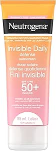 Neutrogena Invisible Daily Defense Fragrance Free Sunscreen Lotion SPF 50 , 88 mL