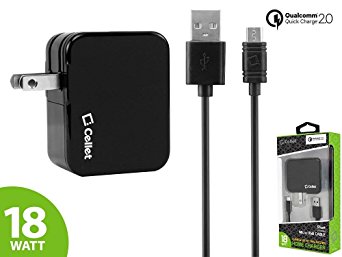 Quick Turbo AC Wall Charger Black With Qualcomm Quick Charge 2.0 for Motorola Moto X Pure Edition