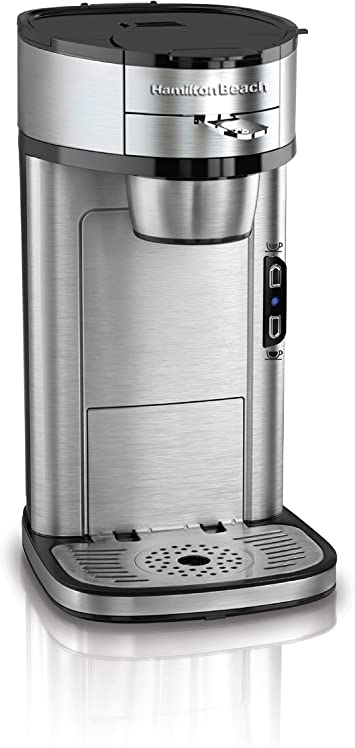 Hamilton Beach 49981-SAU Scoop Single Serve Coffee Maker, Stainless Steel, 1200 W