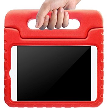 BMOUO iPad Mini / Mini 2 / Mini 3 Kids Case - Shockproof Case Light Weight Kids Case Super Protection Convertible Handle Stand Cover Case for Kids Children For Apple iPad Mini / iPad Mini 3rd Gen (2014 Released) / iPad Mini 2 with Retina Display Tablet - Red Color