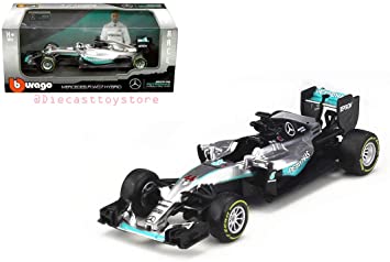 DIECAST Toys CAR BBURAGO 1:18 Race - Mercedes F1 W07 Hybrid - Lewis Hamilton #44 - AMG Petronas Formula ONE Team Silver 18-18001LH