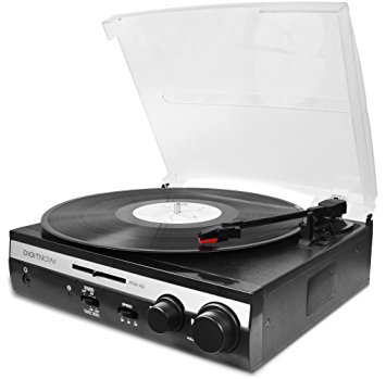 DigitNow! 3 Speed Stereo Tuning Turntable Player Variable Pitch Slider Control Adjustable with Built in Stereo Speaker System (Silver, Limited Edition)