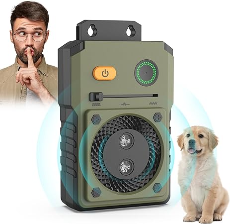 Bubbacare Anti Barking Device Ultrasonic, 50FT Range Bark Control Device with Dual Speakers, 3 Modes Sonic Bark Deterrents for Large Small Dogs, Waterproof Indoor Outdoor Bark Box for Neighbor's Dog