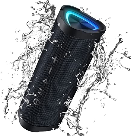 Bluetooth Speakers - Vanzon X5 Pro Portable Wireless Speaker V5.0 with 20W Loud Stereo Sound, TWS, 24H Playtime & IPX7 Waterproof, Suitable for Travel, Home&Outdoors (Black) (V40)