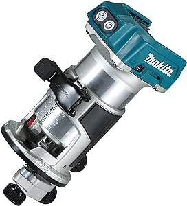 Makita DRT50ZJX2 - Fresatrice/Rifilatore 18V, 3 basi, Senza batterie, Nero