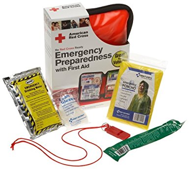 First Aid Only American Red Cross Emergency Preparedness with First Aid Kit, Soft Case