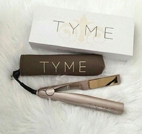 TYME Iron Curling Iron HAIR Straightener Multi Styling Tool GOLD Plated TITANIUM ...