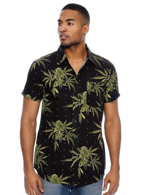 Mens Comfortable Hawaiian Shirt plus SHOP USA Brand Gift (RUNS SMALL)
