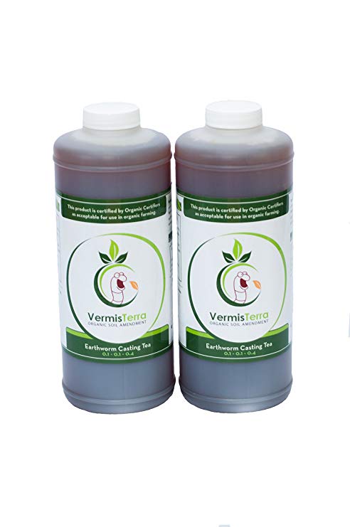 VermisTerra Earthworm Casting Tea (2 Quarts) - Organic Soil Amendment