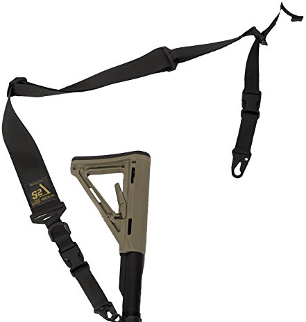 S2Delta - USA Made Premium 2 Point Rifle Sling, Quick Adjustment, Modular Attachment Connections, Comfortable 2” Wide Shoulder Strap