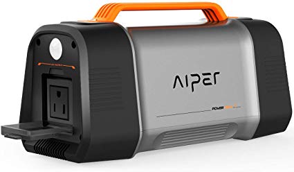 AIPER Portable Power Station Flash 150, 162Wh Solar Generator Lithium Battery Backup Power Supply with 110V/150W(Peak 200W) AC Outlet, QC3.0 USB, Car Port, LED Flashlight for Home Emergency Camping