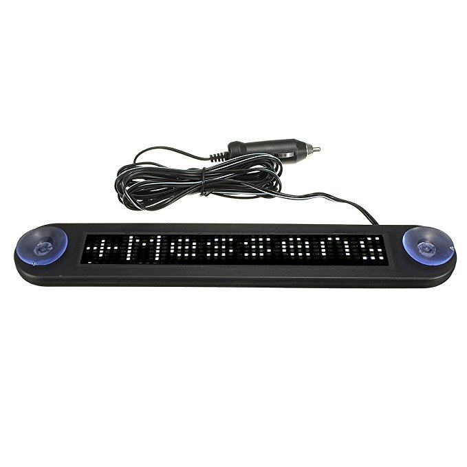 Scrolling Display Board - TOOGOO(R) 12V LED Car Programmable Message Sign Moving Scrolling Display Board W/ remote White