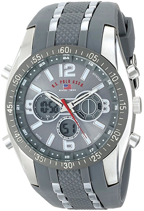 U.S. Polo Assn. Sport Men's US9283 Grey Analog/Digital Chronograph Watch