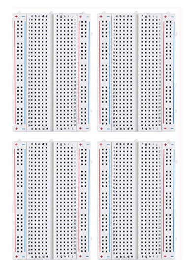 (4 Pcs) MCIGICM 400 Points Solderless Breadboard