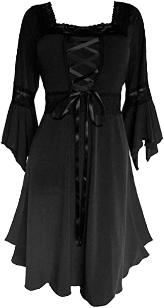 Dare to Wear Renaissance Corset Dress: Timeless Victorian Gothic Witchy Women's Gown for Everyday Halloween Cosplay Festivals
