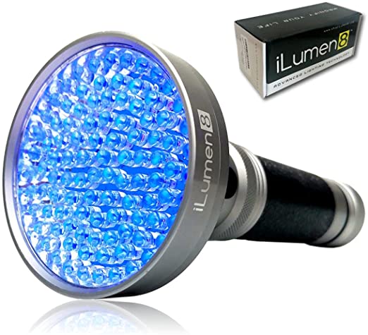 iLumen8 UV Flashlight Black Light HIGH Power 100 LED PRO Grade 385-395nm -Best Pet Urine Detector Light Flashlight for Cat Dog Urine Carpet Stain, Pet Odors, Blacklight