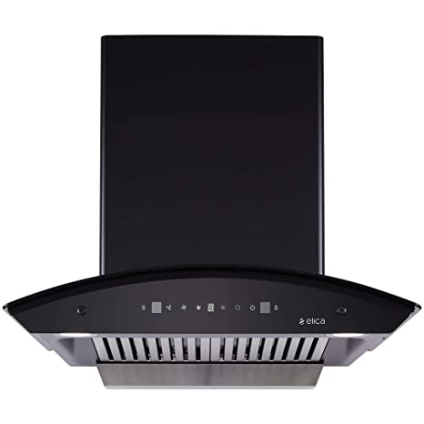 Elica 60 cm 1200 m3/hr Auto Clean Chimney with Free Installation Kit (TBC HAC TOUCH BF 60 MS NERO, 2 Baffle Filters, Touch   Motion Sensor Control, Black)