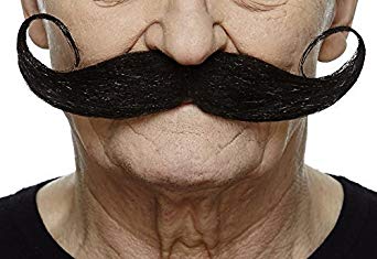 Mustaches Fake Mustache, Self Adhesive, Novelty, Capt' HookFalse Facial Hair, Costume Accessory for Adults