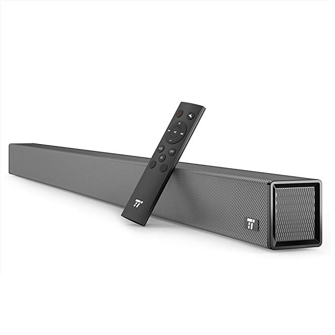 Soundbar, TaoTronics 36-Inch 4 Speakers Strong Bass Sound Bar Wired and Wireless Bluetooth Audio Speakers for TV (Updated Version) (Renewed)