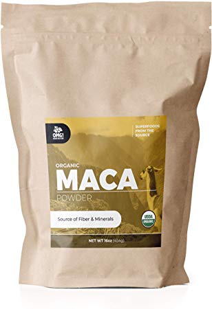 OMG! Superfoods Organic Maca Powder - 100% Pure, USDA Certified Organic Maca Root Powder (16oz)