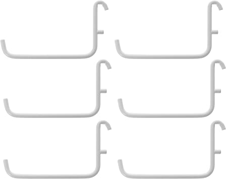 Ikea SKADIS Hooks (Fits SKADIS Peg Board), White, 6x9.5 Centimetres - Set of 6