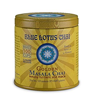 Blue Lotus - Golden Masala Chai, Gluten-Free & Vegan - 3 oz Tin, Makes 100 Cups
