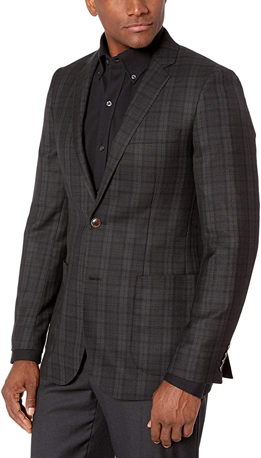 Amazon Brand - Buttoned Down Men's Slim Fit Italian Wool Plaid Sport Coat