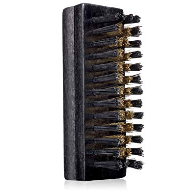 Trolleycar Small Suede Brush with Brass Bristles | Cleans, Softens, and Restores Texture of Nubuck Leather and Suede