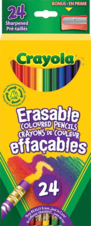 KS Crayola 24 Erasable Colored Pencils