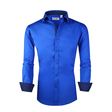 Alex Vando Mens Dress Shirts Regular Fit Long Sleeve Men Shirt