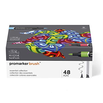 Winsor & Newton BrushMarker - Set of 48 - Essential Collection