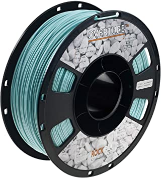 OVERTURE Rock PLA Filament 1.75mm, Marble PLA Roll 1kg Spool (2.2lbs), Dimensional Accuracy  /- 0.05 mm, Fit Most FDM Printer (Turquoise Green)