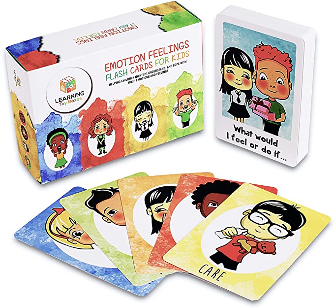 Feelings Flashcards Emotion Flash Cards for Toddlers Social Emotional Learning Cards for Kids to Identify, Understand, and Cope Therapy and Educational Games