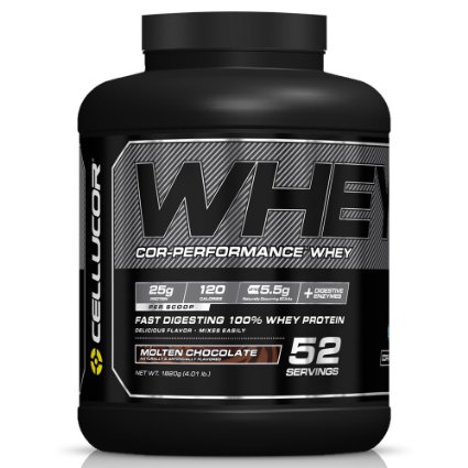 Cellucor Cor-Performance 100% Whey Protein Powder with Whey Isolate, Molten Chocolate/G4, 4.01 Pound