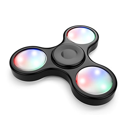 TOYK fidget toys,spinner fidget toys The Anti-Anxiety 360 Spinner Helps Focusing Toys [3D Figit] Premium Quality EDC Focus Toy for Kids & Adults - Stress Reducer Relieves ADHD Anxiety With LED lights