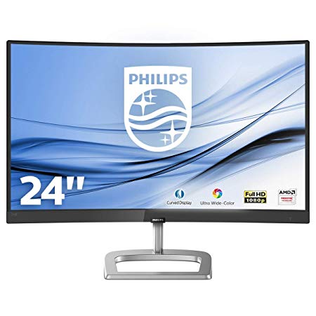 Philips 248E9QHSB/00 23.6" Widescreen VA W-LED Black/Silver Curved Monitor (1920x1080/4ms/HDMI/VGA)