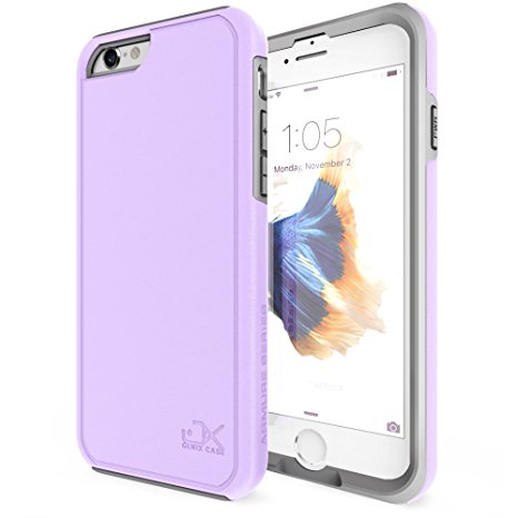 iPhone 6S Case, Genix Case Armor Series Dual Layer Premium Protective Case for Apple iPhone 6 (2014) / iPhone 6S (2015) - Purple/ Gray