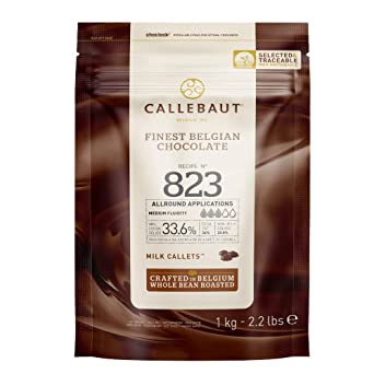 Callebaut No 823 Finest Belgian Milk Chocolate Callets Couverture 33.6% - 1Kg