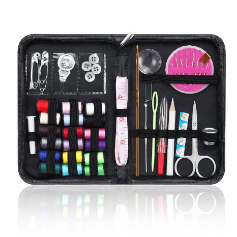 Sewing kit Kasimir with Sewing Kit Accessories for Home Travel and Emergency (Black)