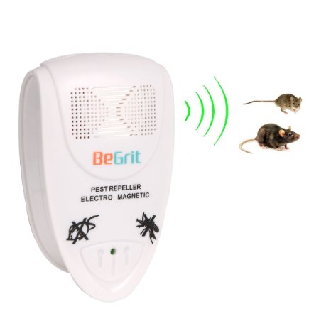 BeGrit SW-8432 Ultrasonic Pest Repeller Controls Rodent Pests - Repel Mice, Rats, Moths, Bats And More