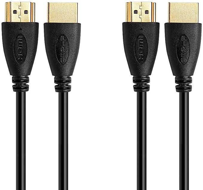 Cmple - Ultra Slim High Speed HDMI Cable HDMI 2.0 HDTV Cable - Supports Ethernet 3D 4K and Audio Return - 3FT (2 Pack)