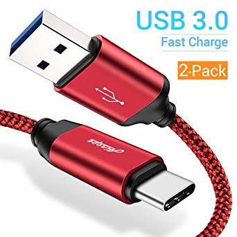 USB Type C Cable Fast Charging (USB 3.0) (2 Pack/6.6FT),Ainope USB-A to USB-C Charger Cable,Durable Braided Armor Cord Compatible Samsung Galaxy Note 9,8,S9,S8,S8 Plus,LG V20,Pixel XL,Nintendo Switch