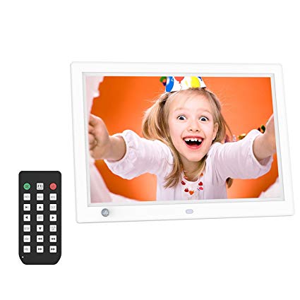 Digital Photo Frame, 12 inch HD LCD Video Digital Picture Frame Commercial Advertising Machine Human Sensor Video Player With Remote Control