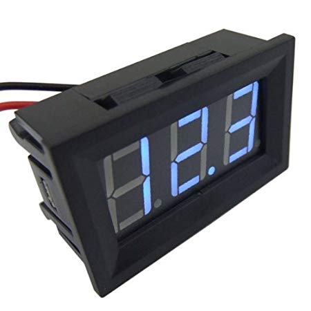 SMAKN 0.56" 2 Wires Blue DC 3.0v-30v LED Panel Digital Display Voltage Meter Voltmeter