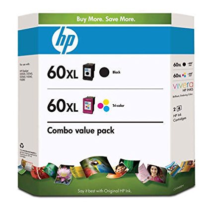 Genuine HP 60XL Black/60XL Color Club Combo Pack