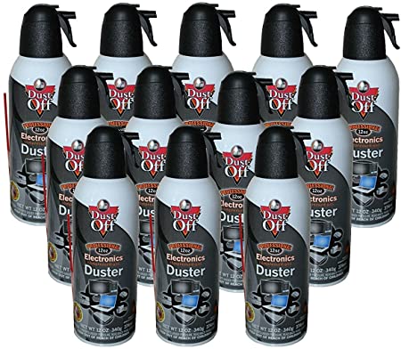 Falcon Dust-Off Professional Electronics Compressed Air Duster, 12 oz (12 Pack)